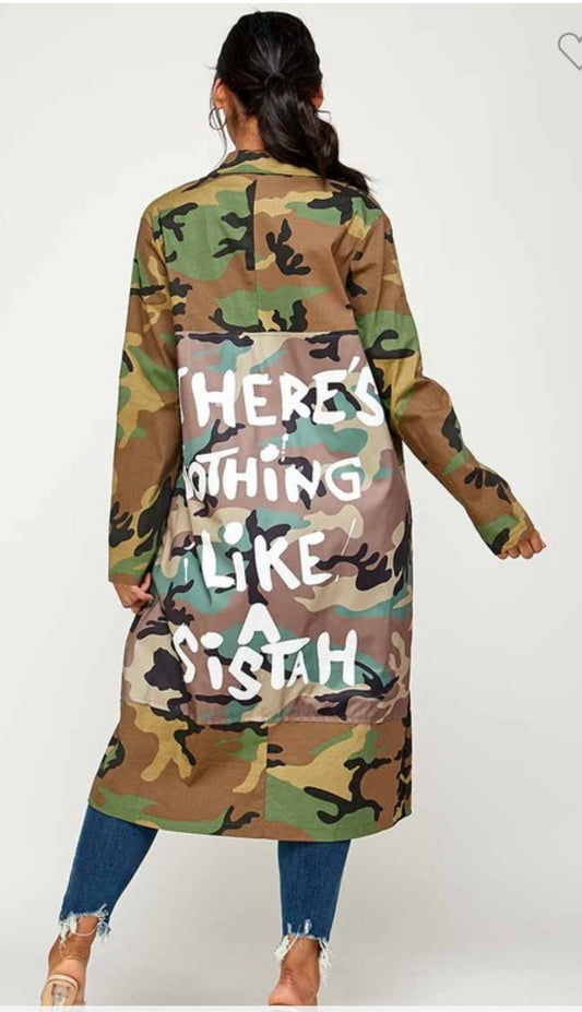 Camouflage Nothing Like a Sista Long Jackets